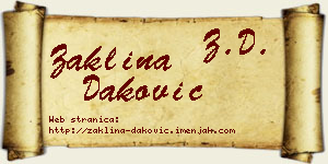 Žaklina Daković vizit kartica